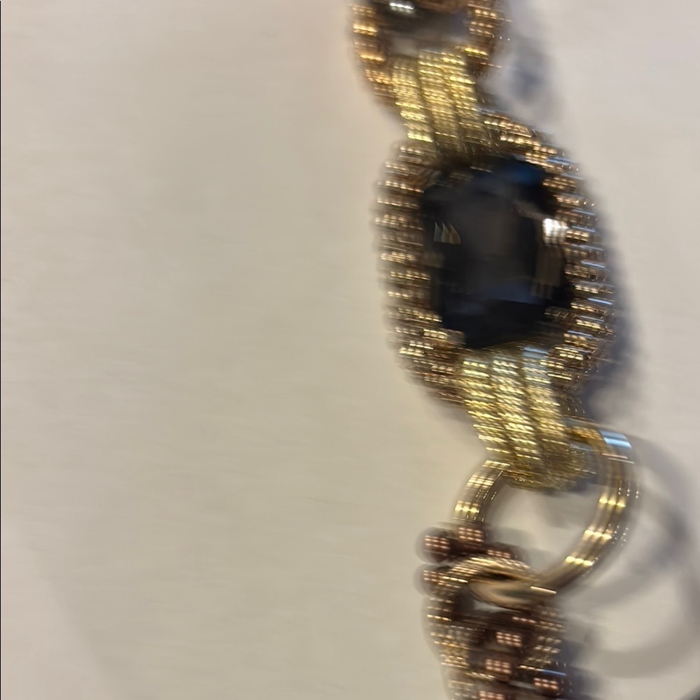 Elegant Gold and Black Beaded Necklace 38 inches chunky - Picture 4 of 7